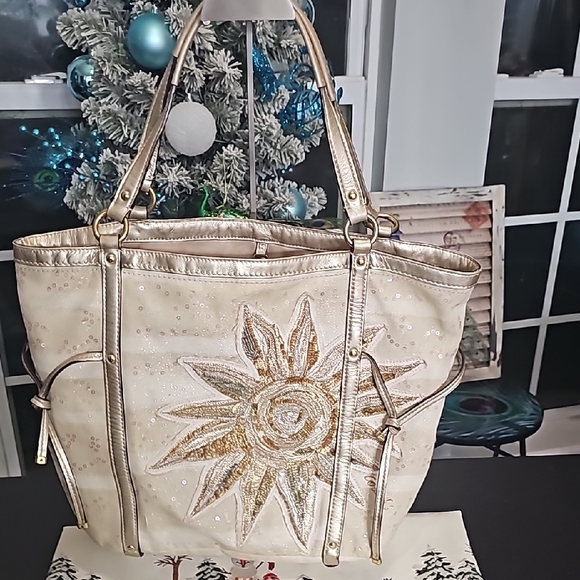 Coach Handbags - Gold Sunflower Embroidered Tote Bag